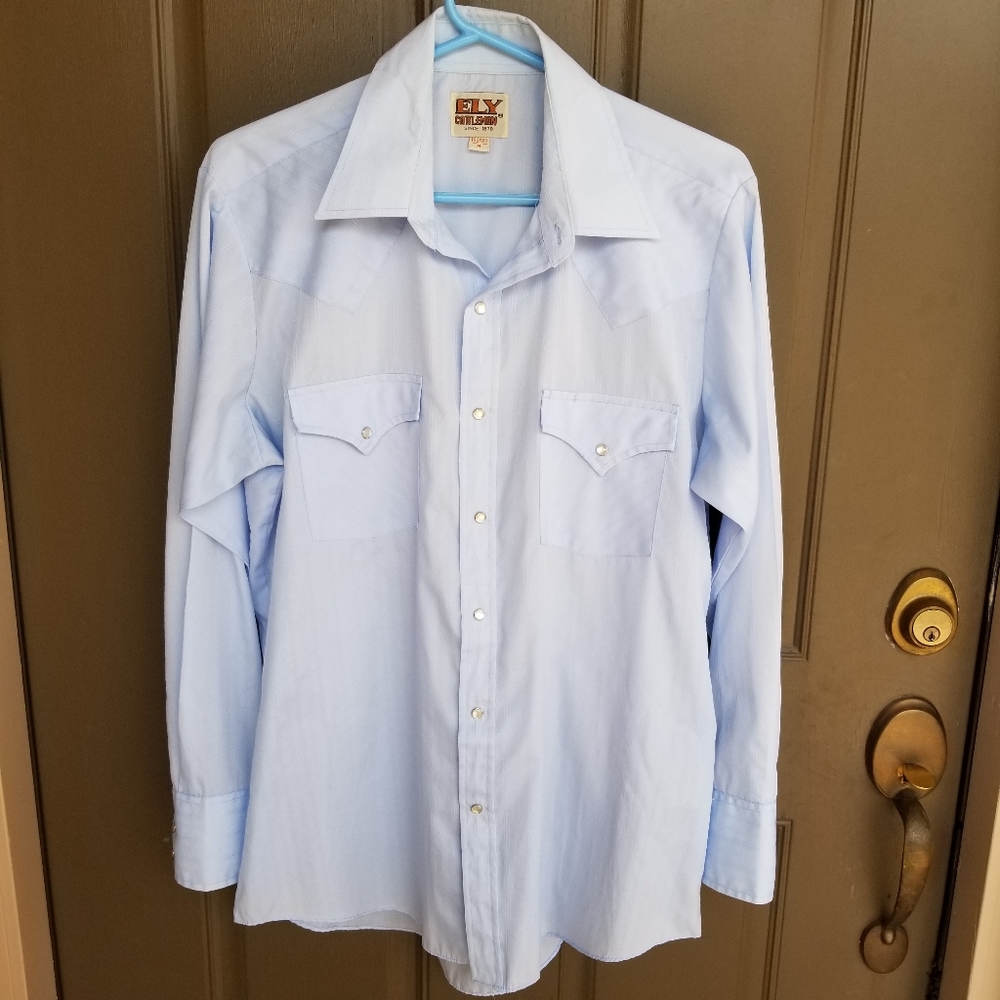 Men's blue western shirt